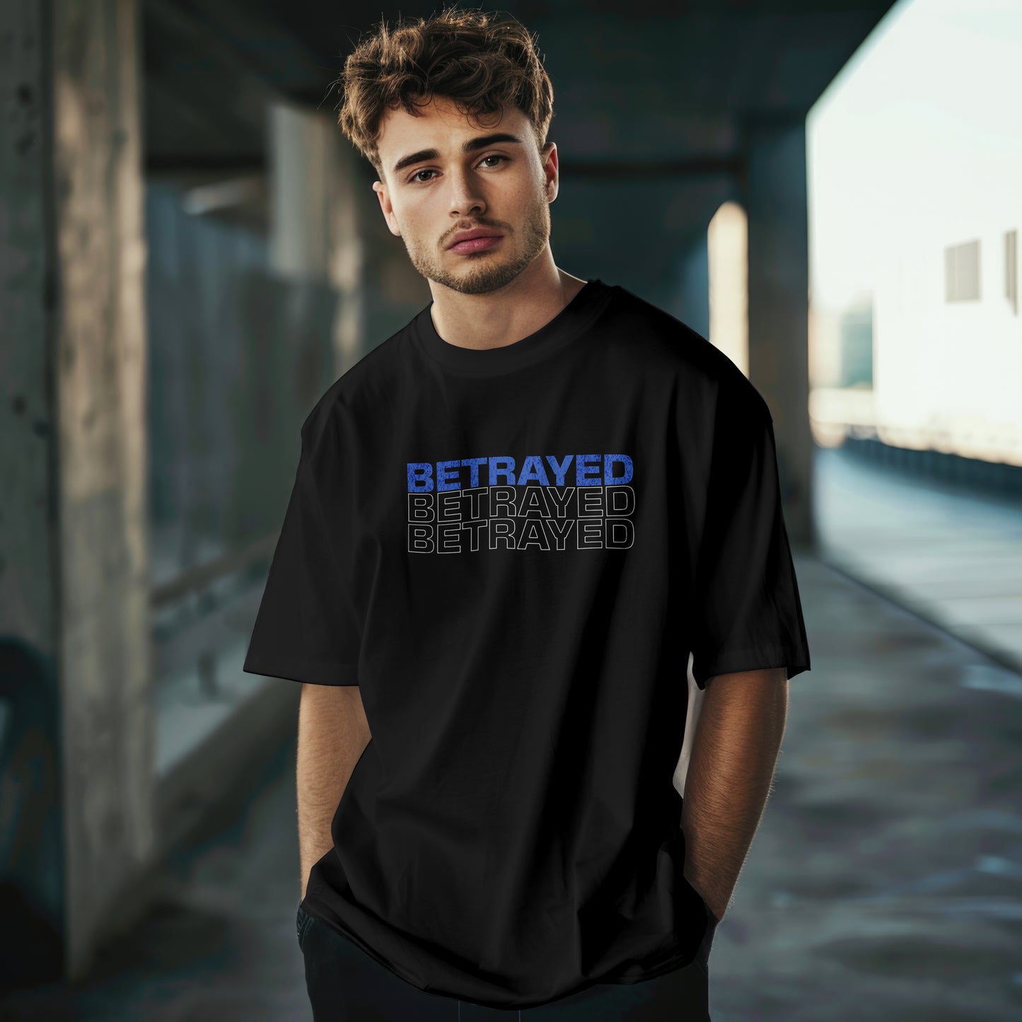 Betrayed Black Oversize T-Shirt