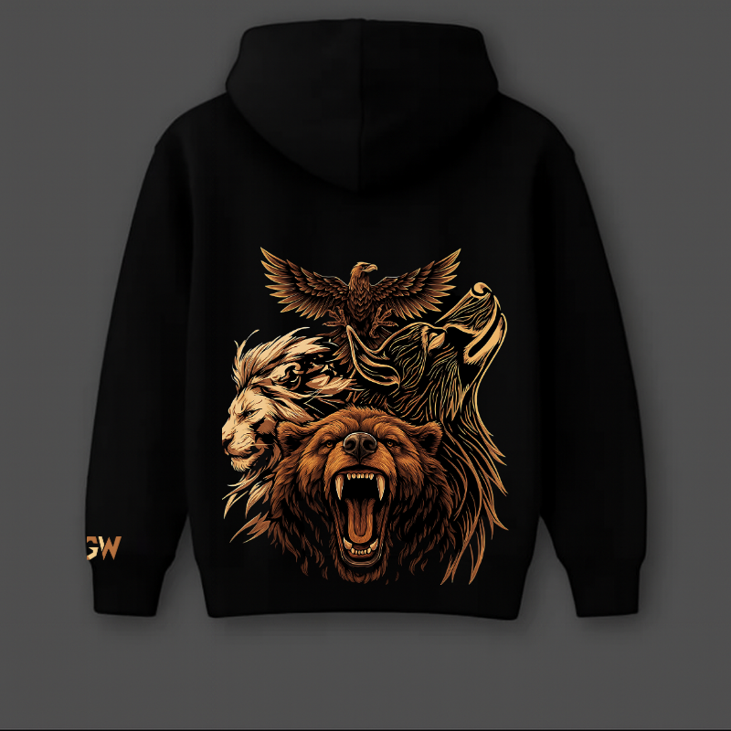 Legends of the Wild - Black Oversize Hoodie