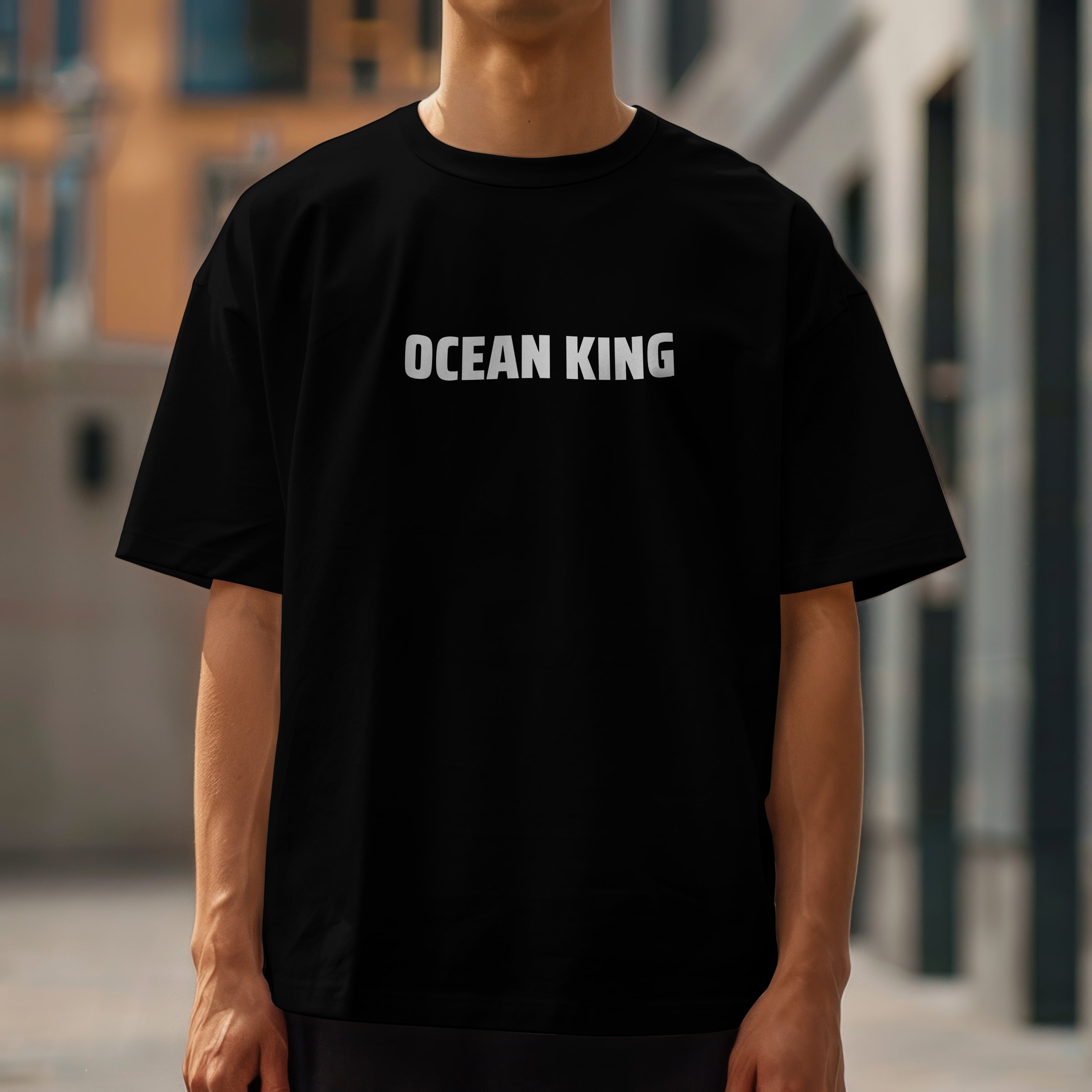 Ocean King Black Oversize t-Shirt
