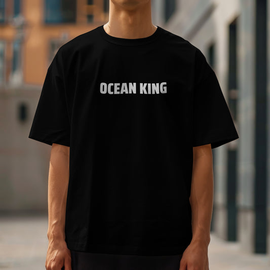 Ocean King Black Oversize t-Shirt