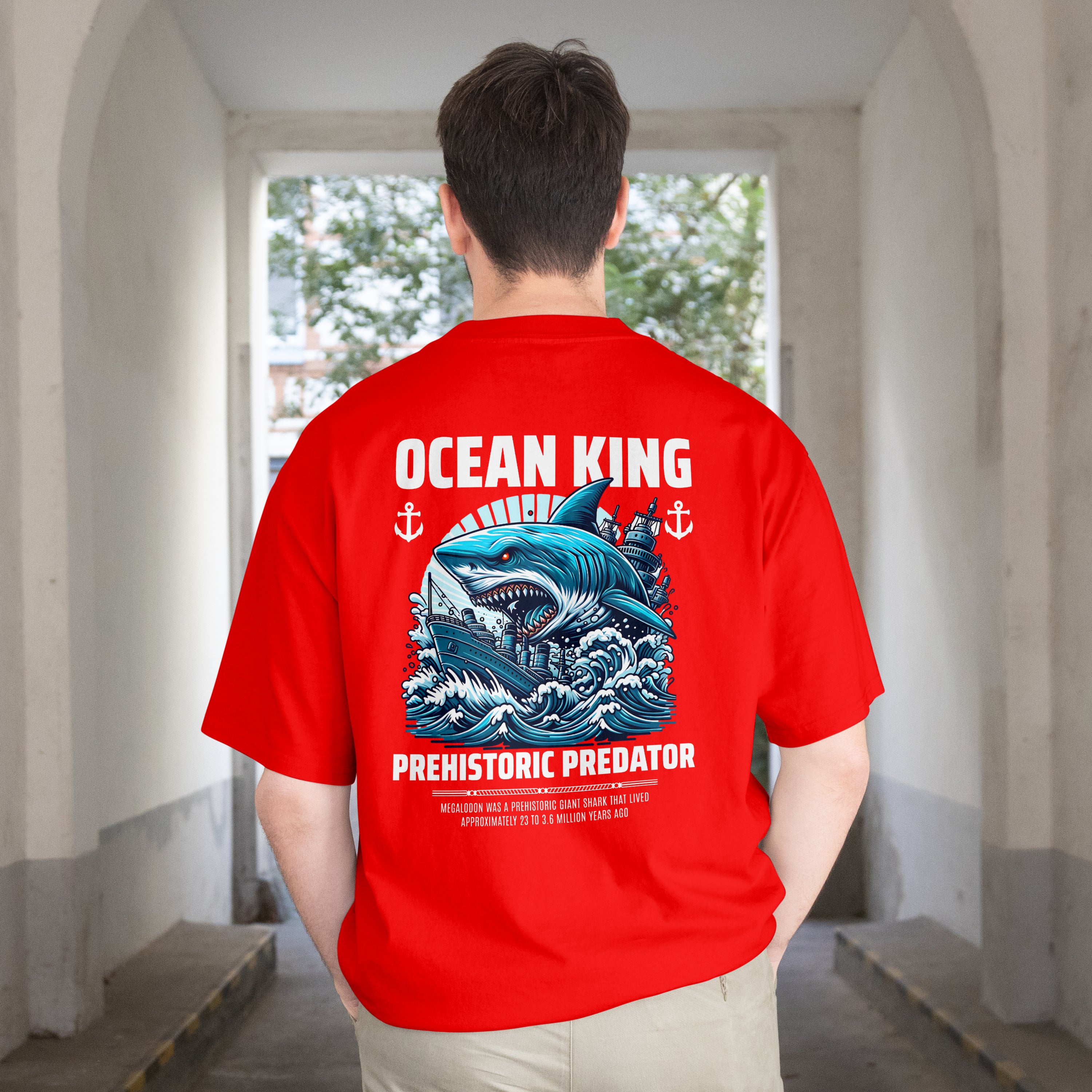 Ocean King Red Oversize T-Shirt