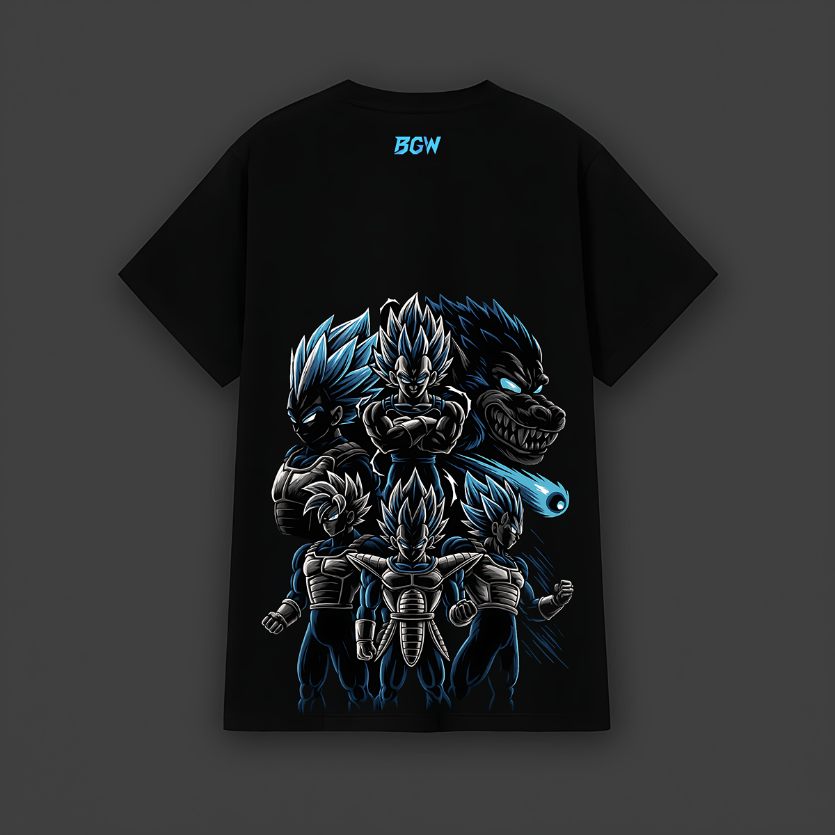 Vegeta Saiyan Evolution – Regular Fit Black T-Shirt