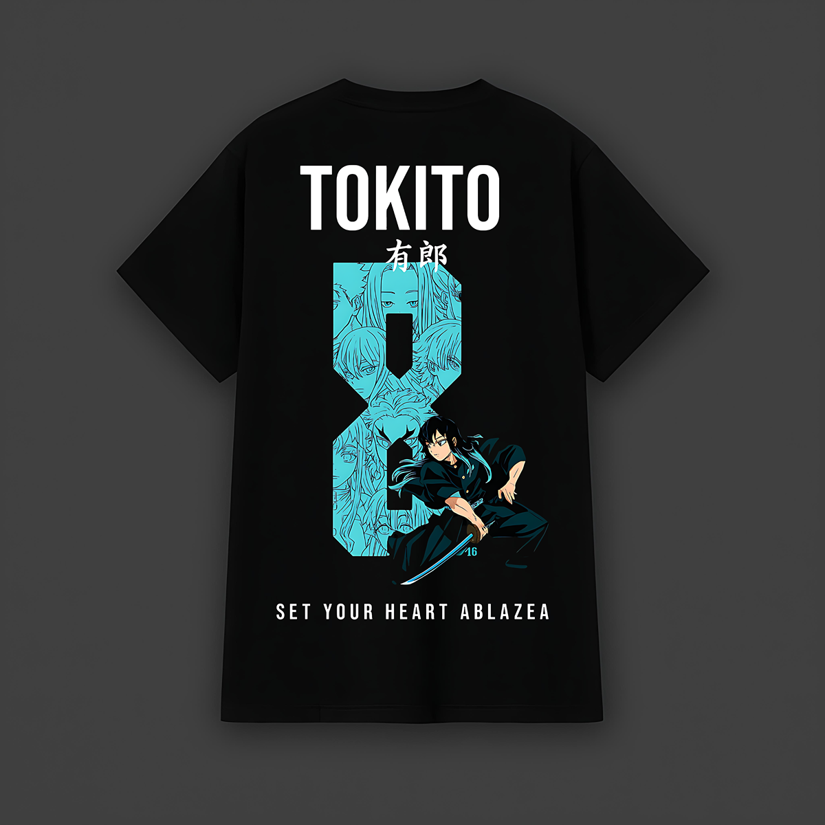 Muichiro Tokito Demon Slayer Black Regular Fit T-Shirt