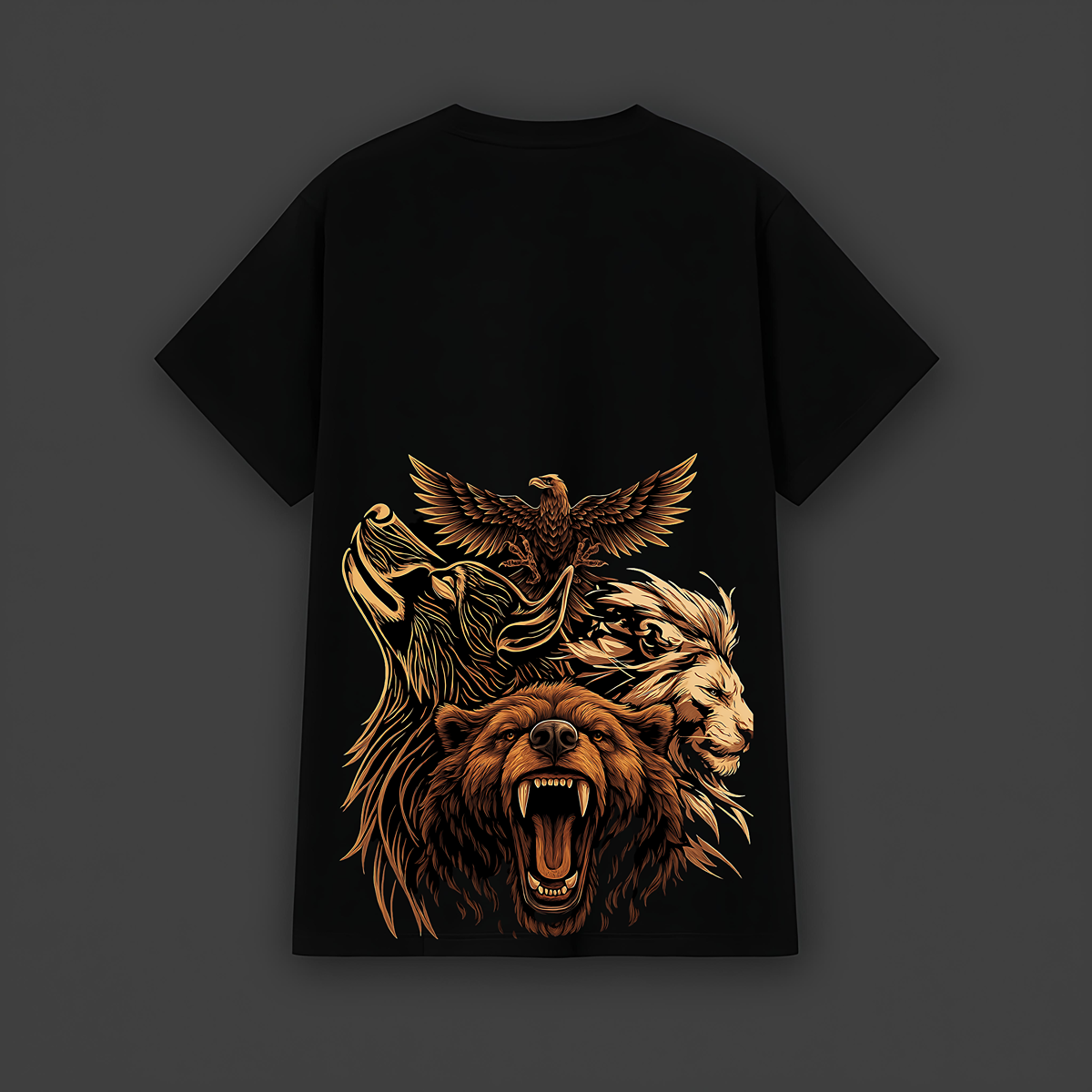 Legends of the Wild - Black Regular Fit T-Shirt